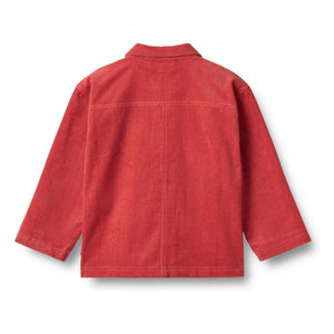 Wheat - Sage Organic Cotton Velvet Shirt Jacket | Red