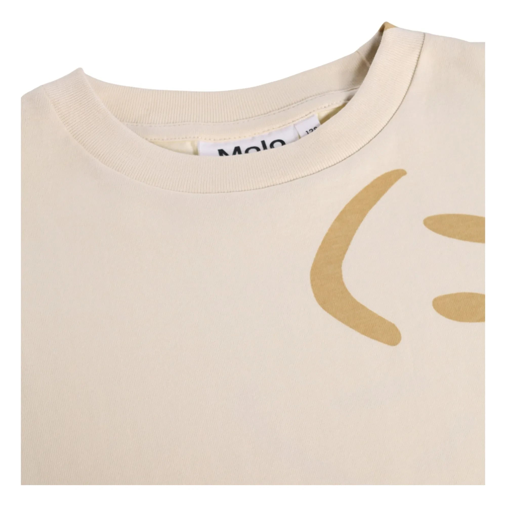 Molo - Riley Smiles Organic Cotton T-Shirt | Beige