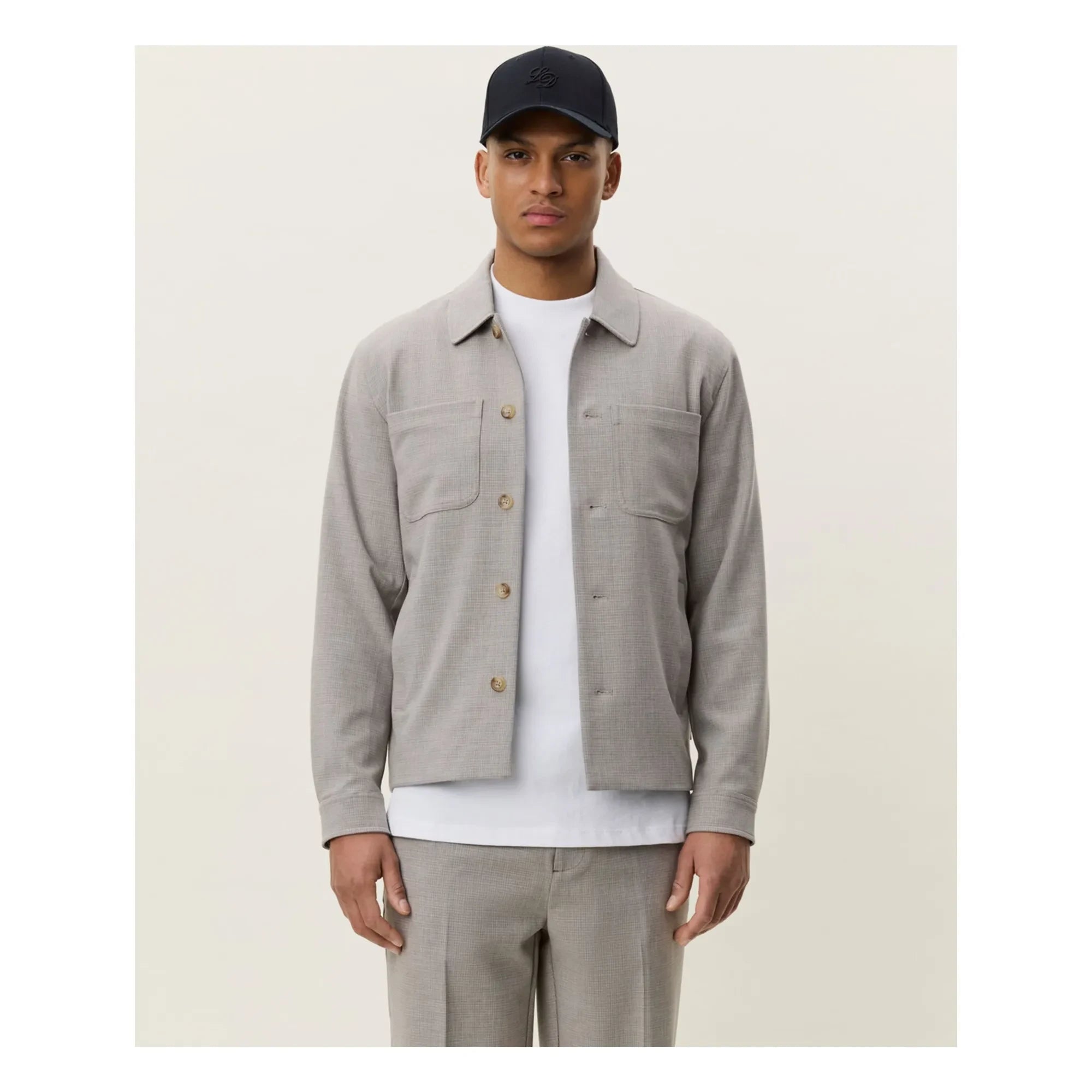 Les Deux - Veste Check Hybrid | Brown