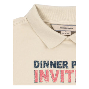 Konges Sløjd - Polka Dot Evening Party Organic Cotton Sweat Polo | Beige