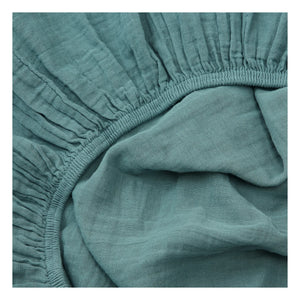 Haomy - Cotton Flannel Fitted Sheet | Blue Stone