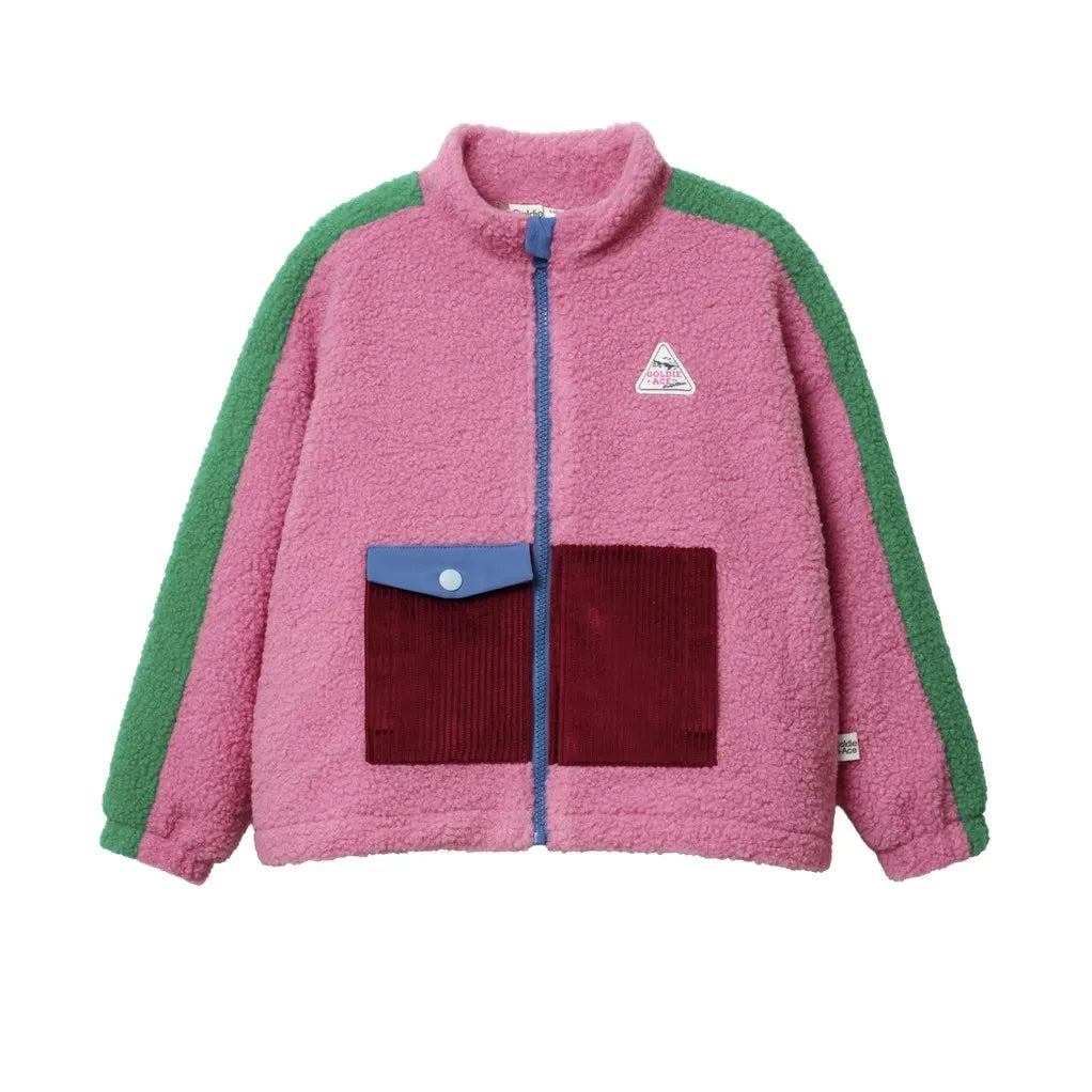 Goldie + Ace - Retro Sherpa Tarzı Ceket | Pembe