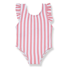1+ in the family - Ponsa Striped Swimsuit | Powder Pink