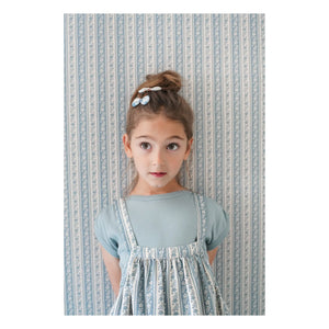Soor Ploom - Eloise Striped Organic Cotton Apron Dress | Ecru