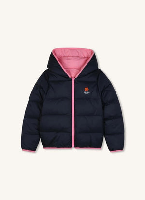 Kenzo - Flower Çift Taraflı Kaz Tüyü Mont | Candy pink