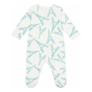 Petit Bateau - Dors Bien Eiffel Kulesi pijamaları | Beyaz