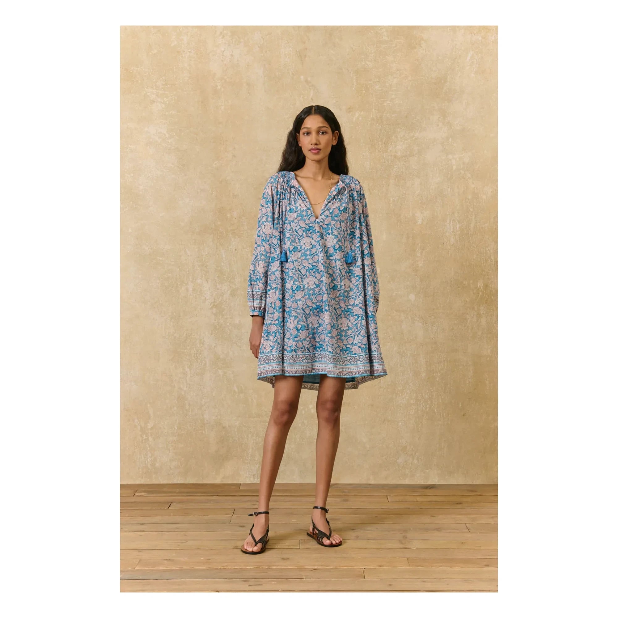 Louise Misha - Janice Organic Cotton Dress | Blue
