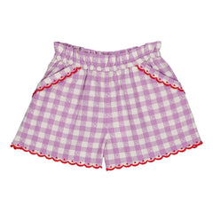 Hello Simone - Vichy plush bear shorts | Lavender
