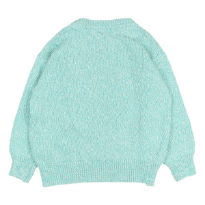 Búho - Chiné Organic Cotton Sweater | Aqua