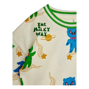 Mini Rodini - Aliens Organic Cotton T-Shirt | Ecru