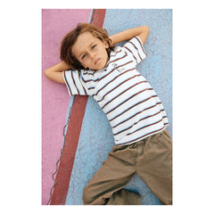 Bonton - Livo Striped Towel T-Shirt | White