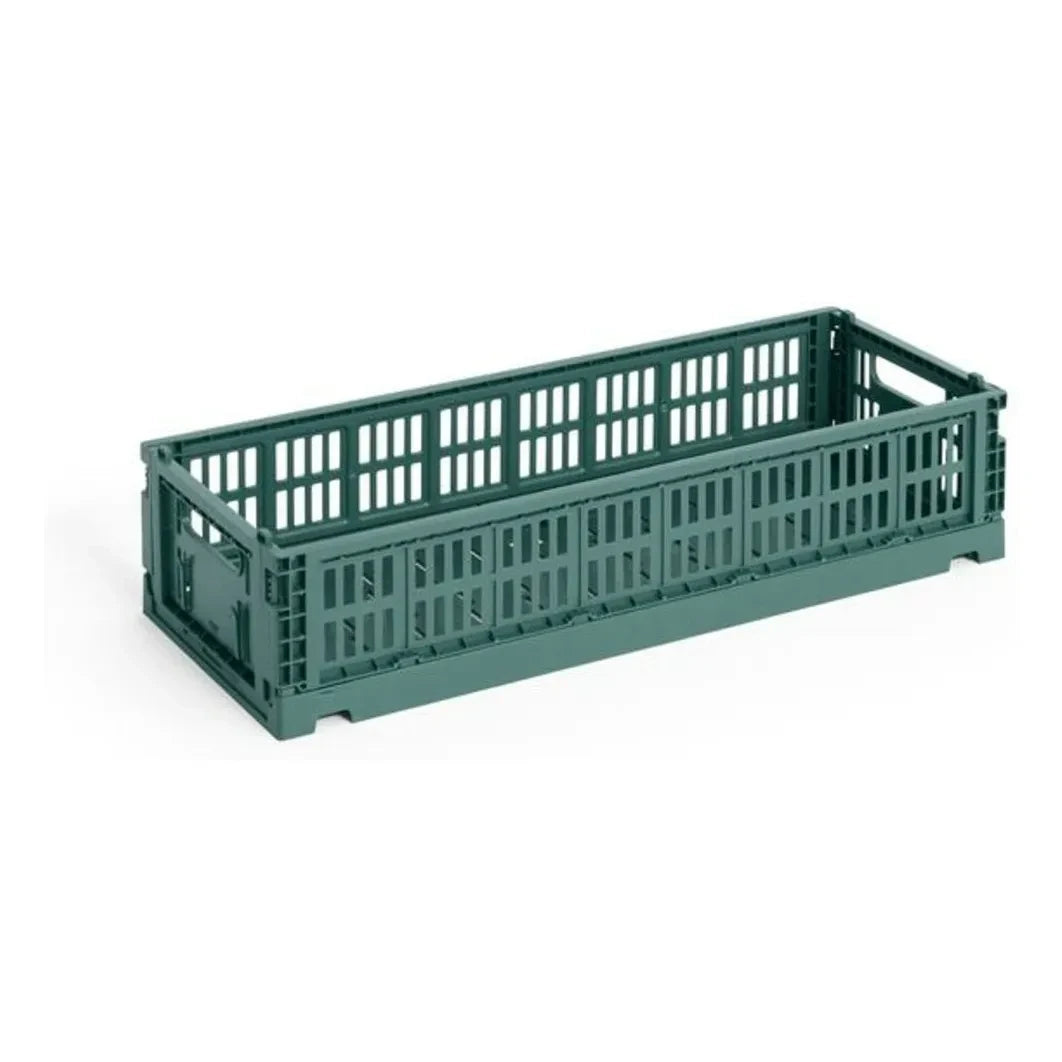 Hay - Long Folding Crate | Dark Green