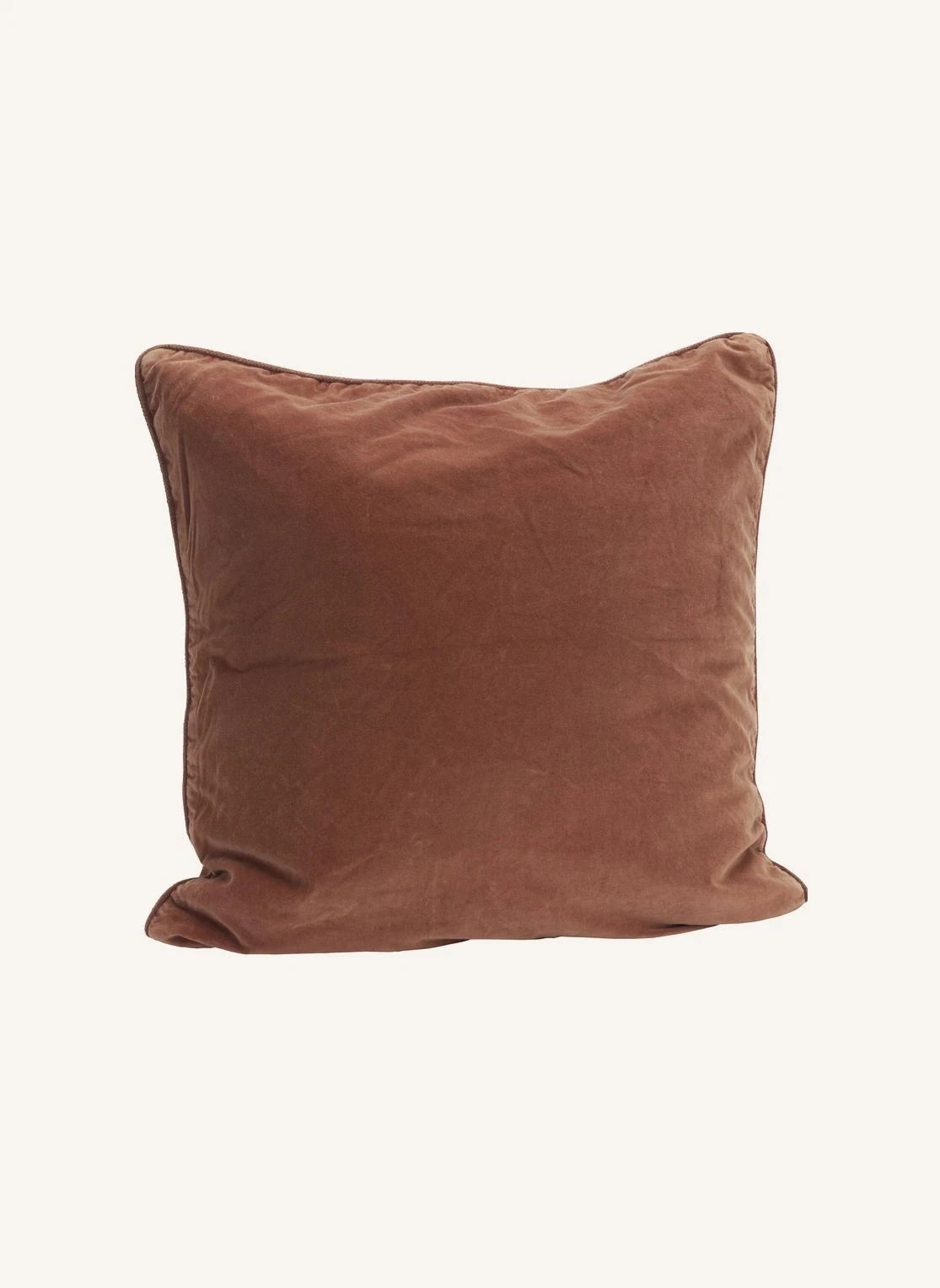 Madam Stoltz - Velvet pillowcase | Brick red