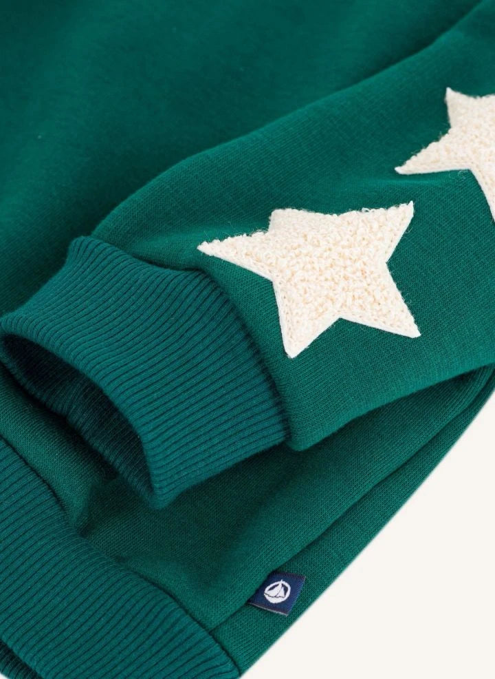 Petit Bateau - Baby Stars Sweat | Green
