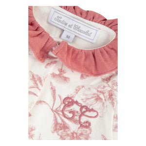 Tartine et Chocolat - Footed Pajama Toile de Jouy | Peach