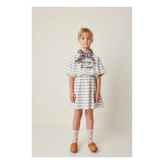 Tocoto Vintage - Terry Striped Dress | Ecru