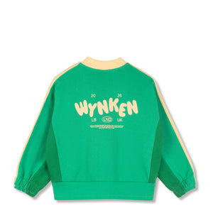 Wynken - Organic Cotton Contrast Bomber Jacket | Green