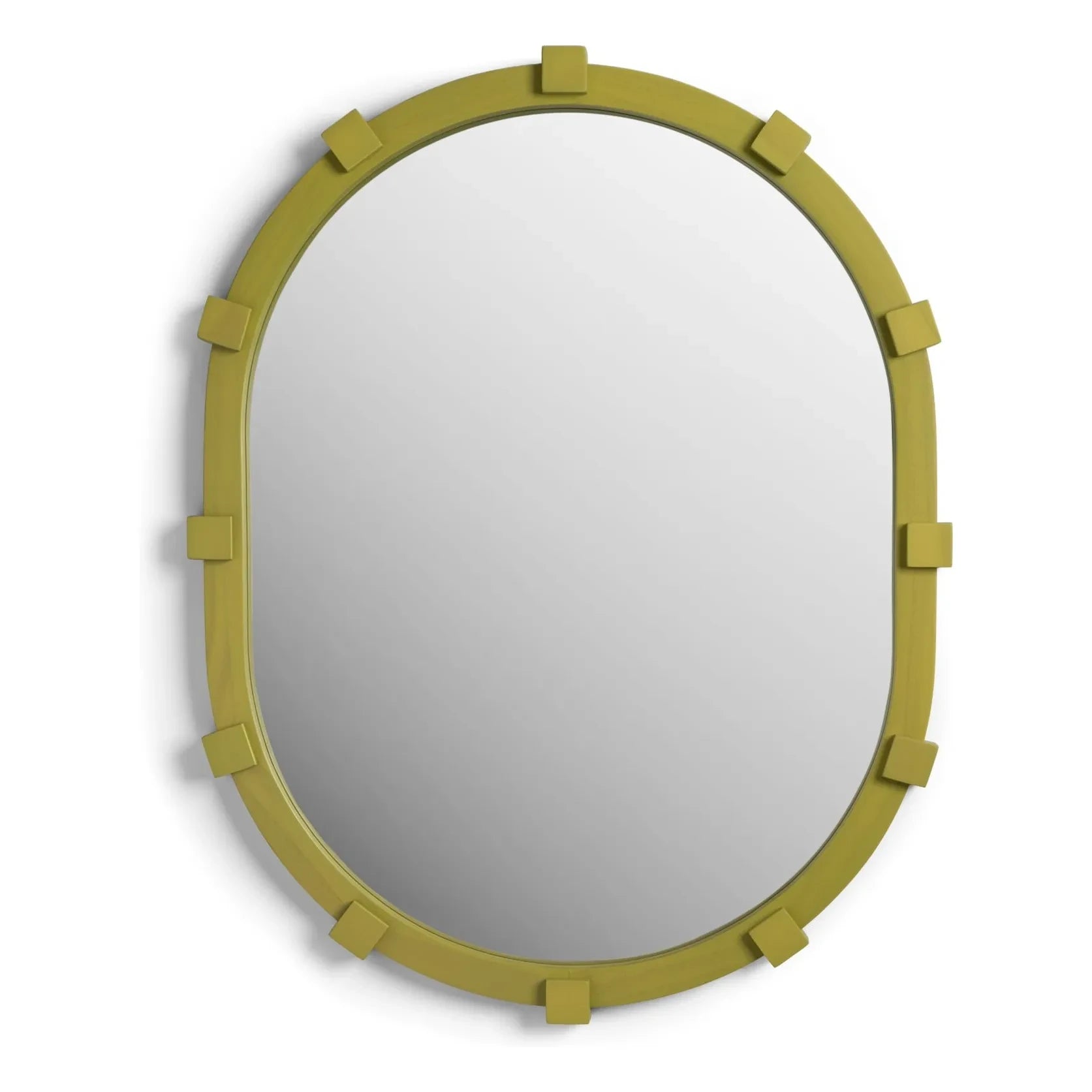 &Klevering - Chunk Oval Mirror | Green