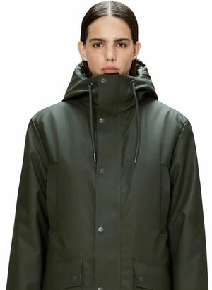 Rains - Long Parka Coat Nome W3T3 | Dark Green