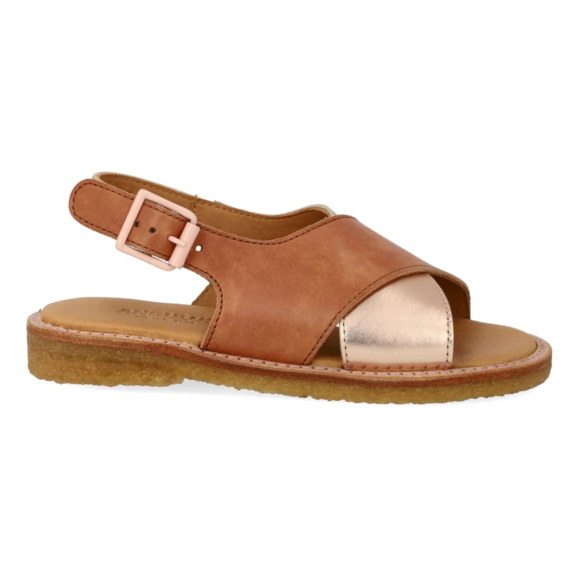 Angulus - Contrast Sandals | Rose Gold