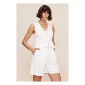 Posse - Marchello Linen Shorts | Ivory