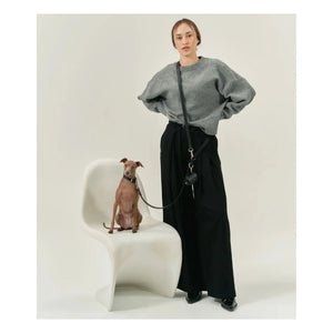 Cafide - 3 konumlu vegan deri köpek tasması | Siyah