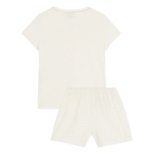 Petit Bateau - Puantiyeli Şort Pijama | Beyaz
