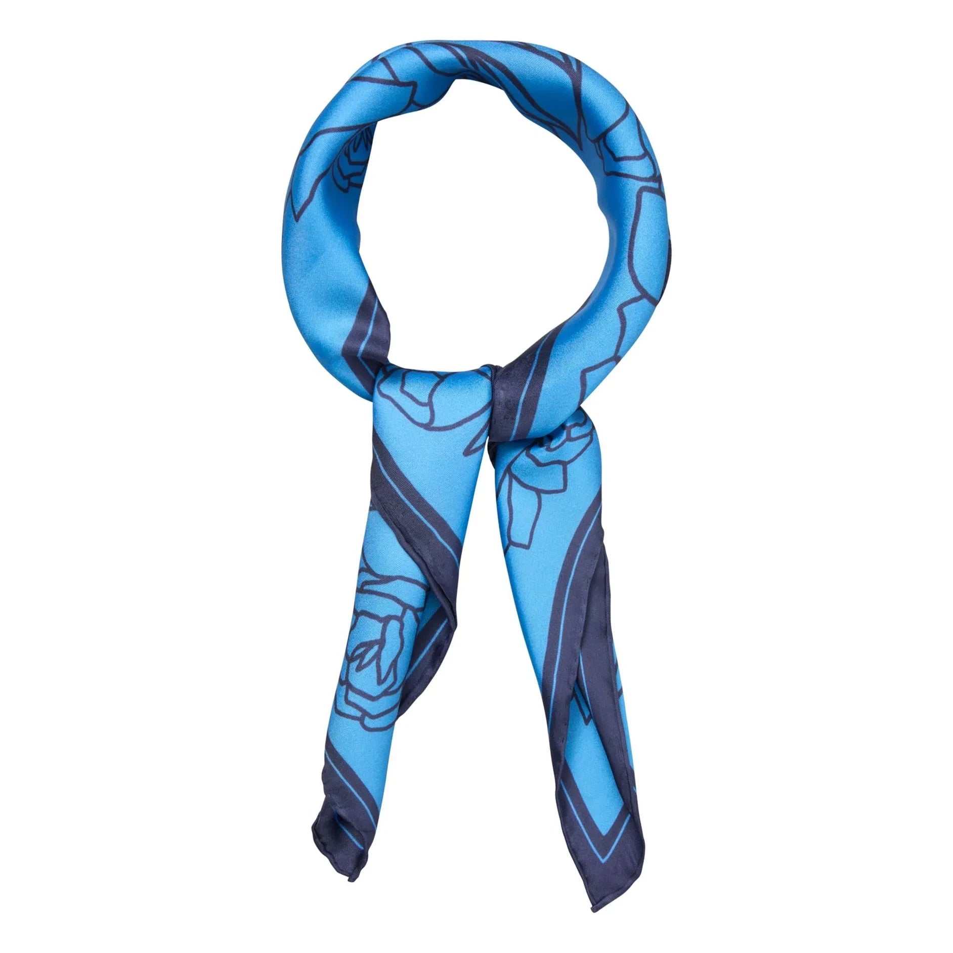 Becksöndergaard - Stencia Tulip Silk Scarf | Blue