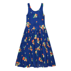 Maison Mangostan - Floral Pattern Dress | Blue