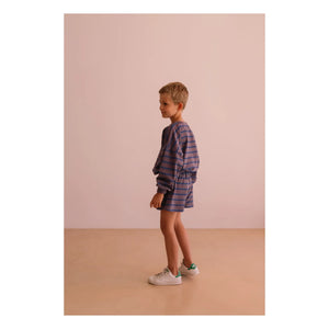 We Are Kids - Marlow Striped Organic Cotton Shorts | Purple