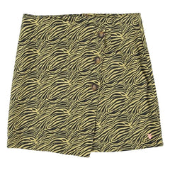 Sisters Department - Pamuklu Zebra Etek | Sarı