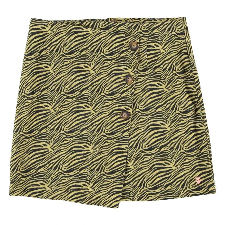 Sisters Department - Pamuklu Zebra Etek | Sarı