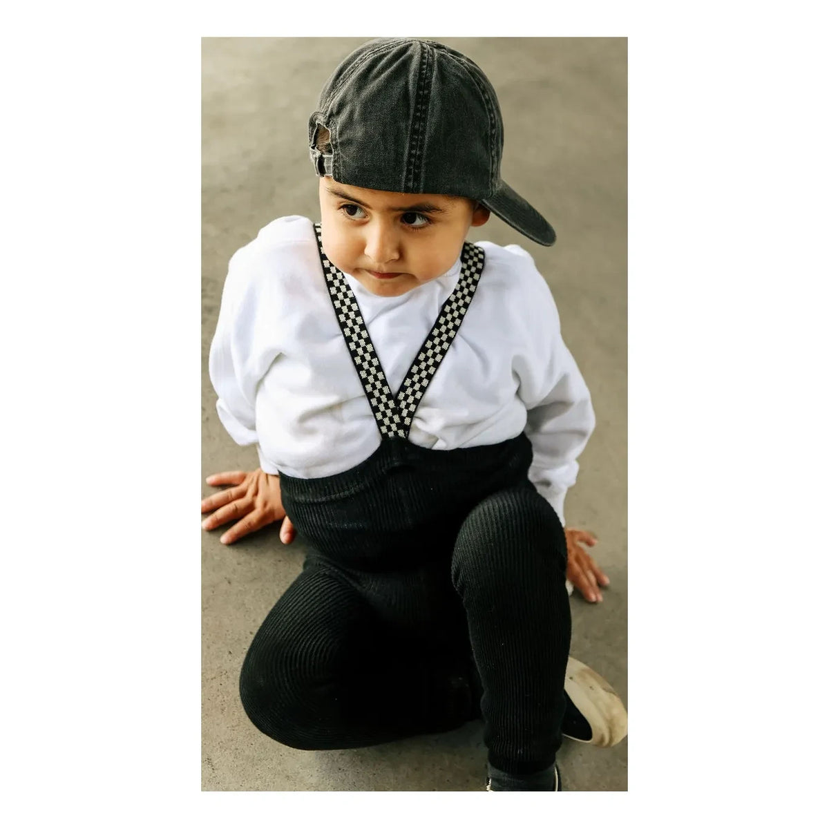 Silly Silas - Organic Cotton Patiska-Banded Knee-High Socks | Black