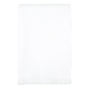 Haomy - Timor Ribbed Bath Towel | White