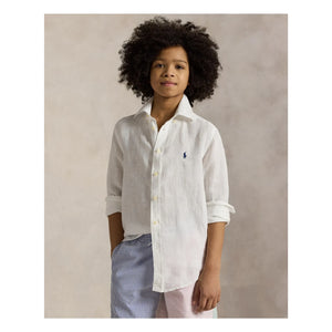 Ralph Lauren - Linen Sport Logo Shirt | White