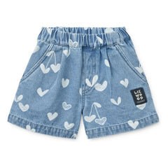Liewood - Borrisa Denim Shorts with Hearts | Blue