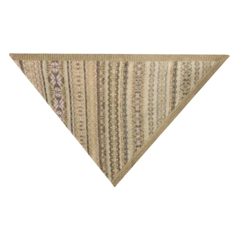 Bompard - Fair Isle Cashmere Triangle Scarf