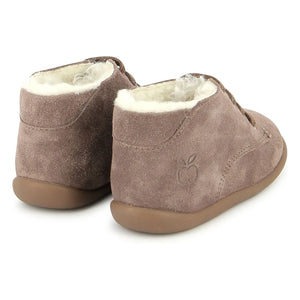 Pom d'Api - Stand Up Derby Fur Ankle Boots | Dust Pink
