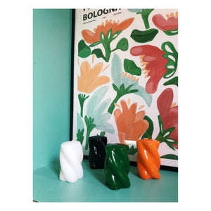 Anna + Nina - Twisted Candle - 9 cm | Orange