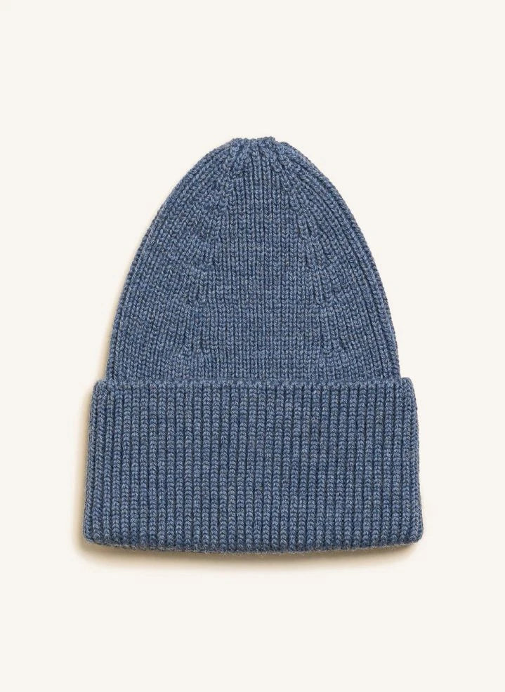 Hvid - Fonzie Merino Wool Beanie | Denim