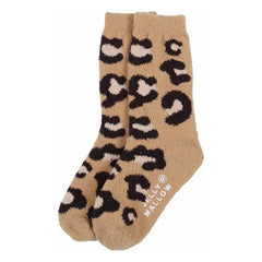 Jelly Mallow - Leopard Tarry Socks 2 Pairs | Beige
