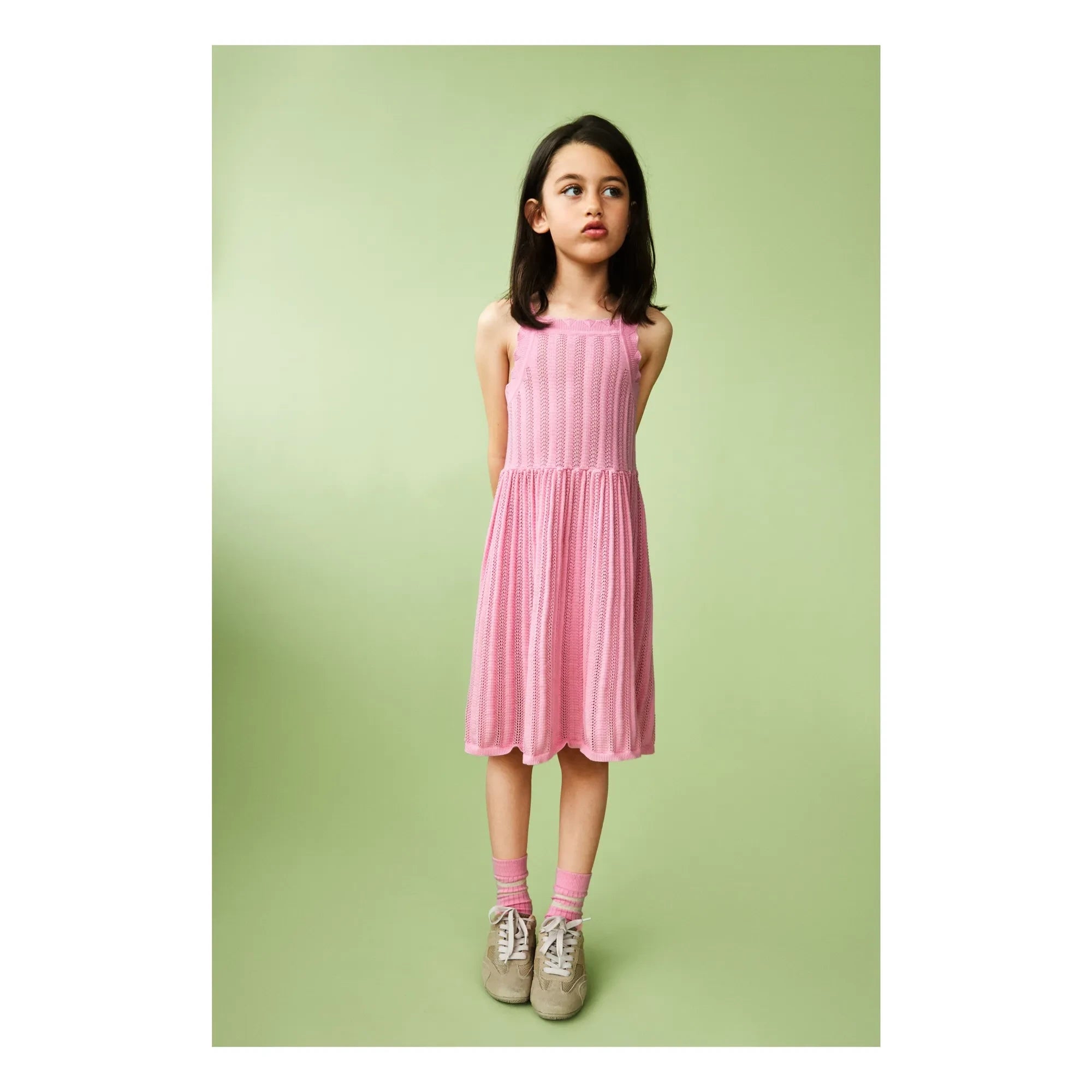 FUB - Organic Cotton Fine Knit Summer Dress | Candy Pink