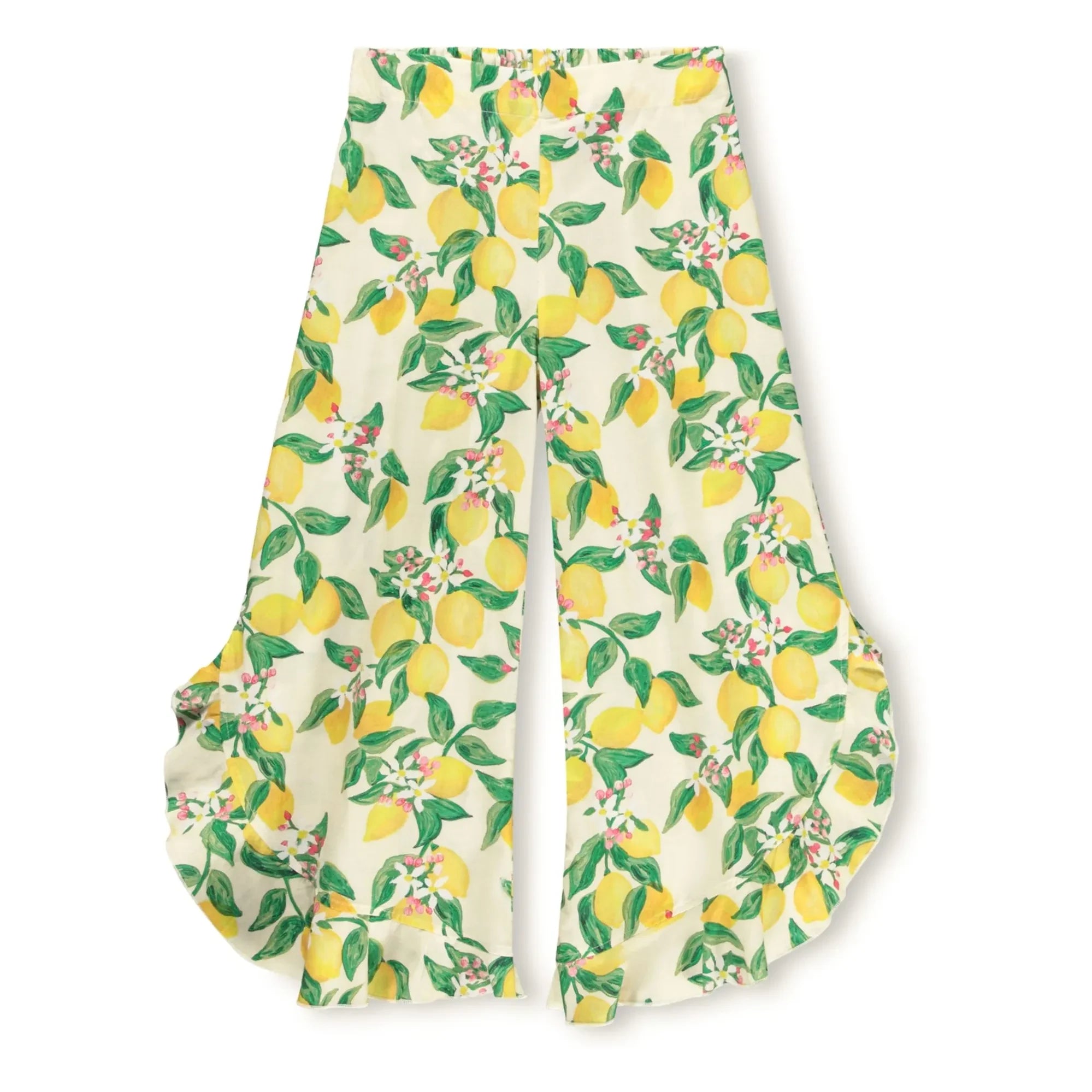 Molo - Aretha Ruffled Pants Lemons | Light Yellow