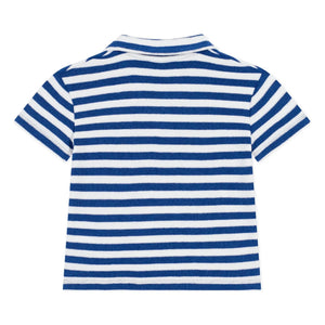 Petit Bateau - Striped Terry Polo | Blue