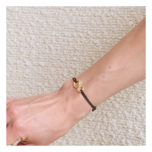 LAH - Mini-Infinity Cord Bracelet | Chocolate