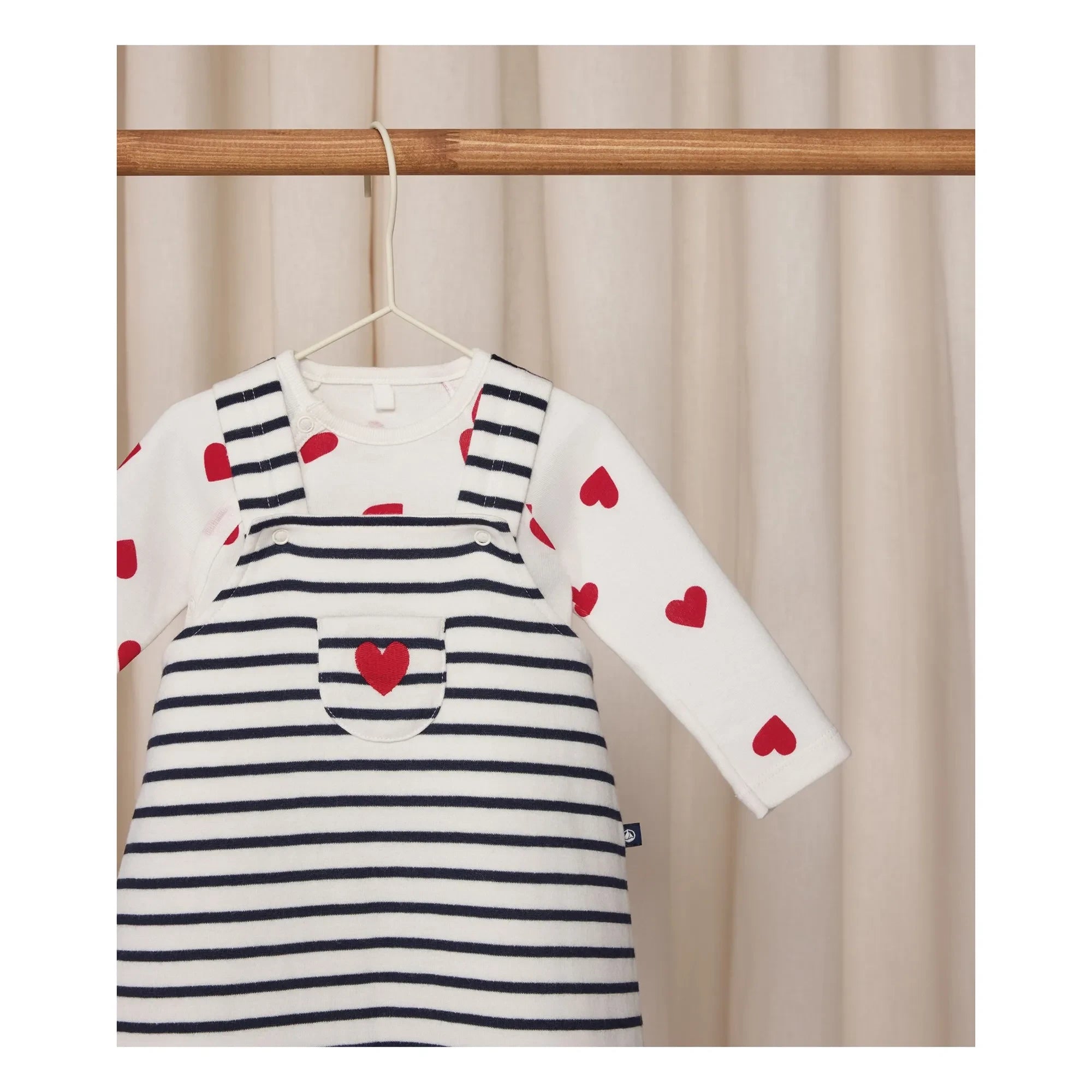 Petit Bateau - Body and Trousers Set | White