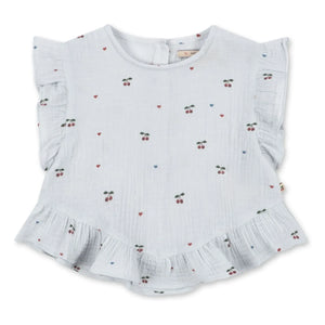 Konges Sløjd - Coco Cerises Organic Cotton Top | Light Blue
