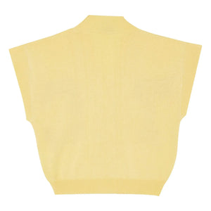 The Campamento - Organic Cotton Sleeveless Cardigan | Light Yellow