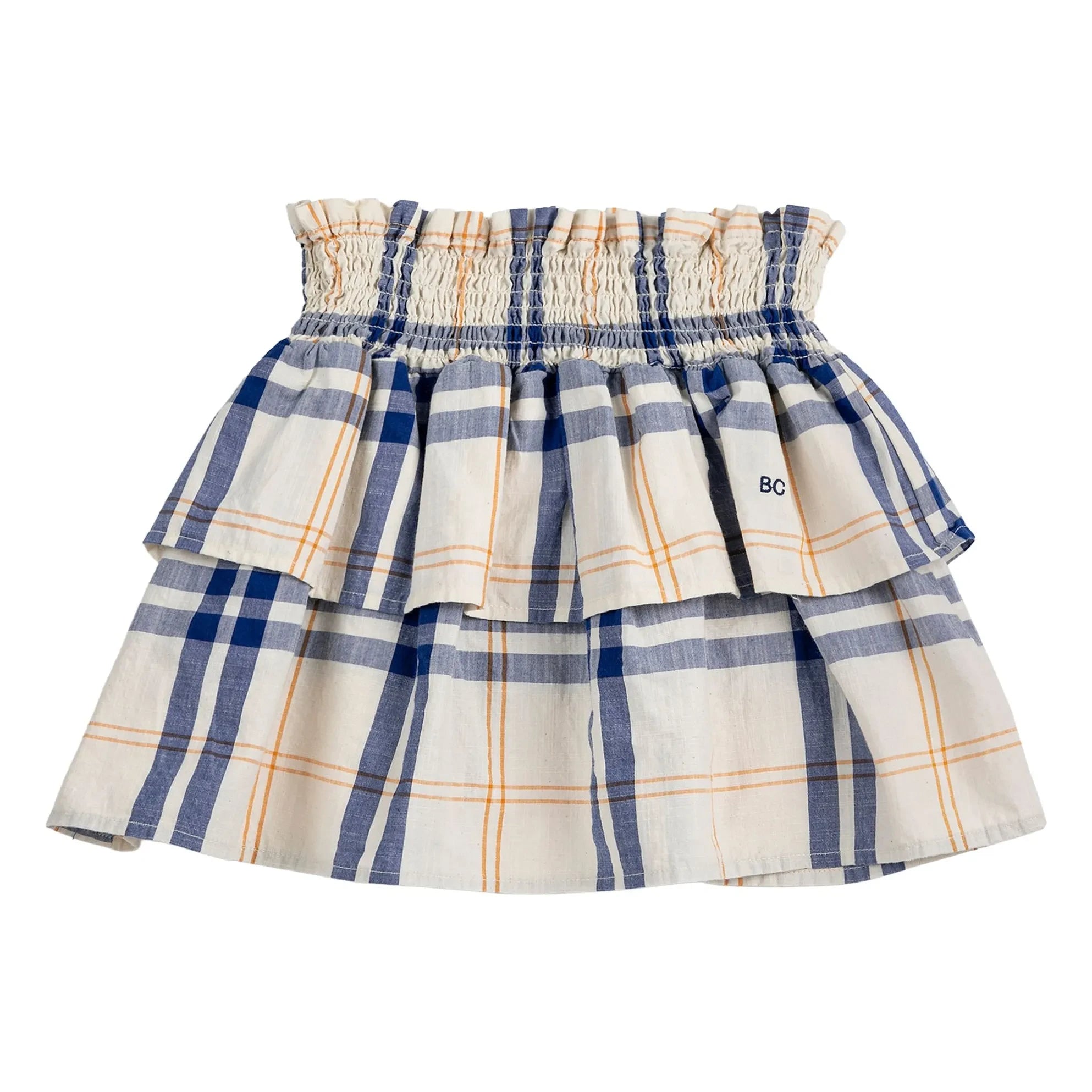 Bobo Choses - Tartan Skirt Organic cotton | White