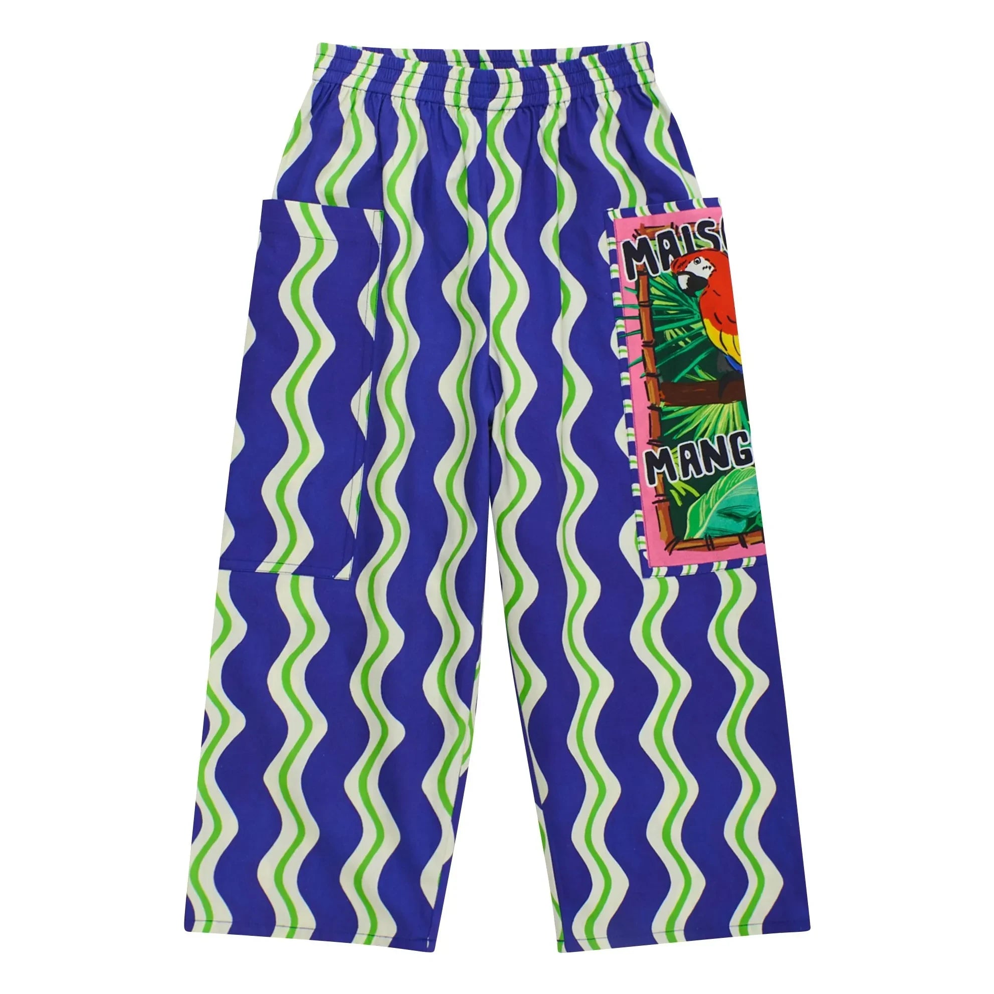 Maison Mangostan - Wave Pants Parrot | Navy Blue